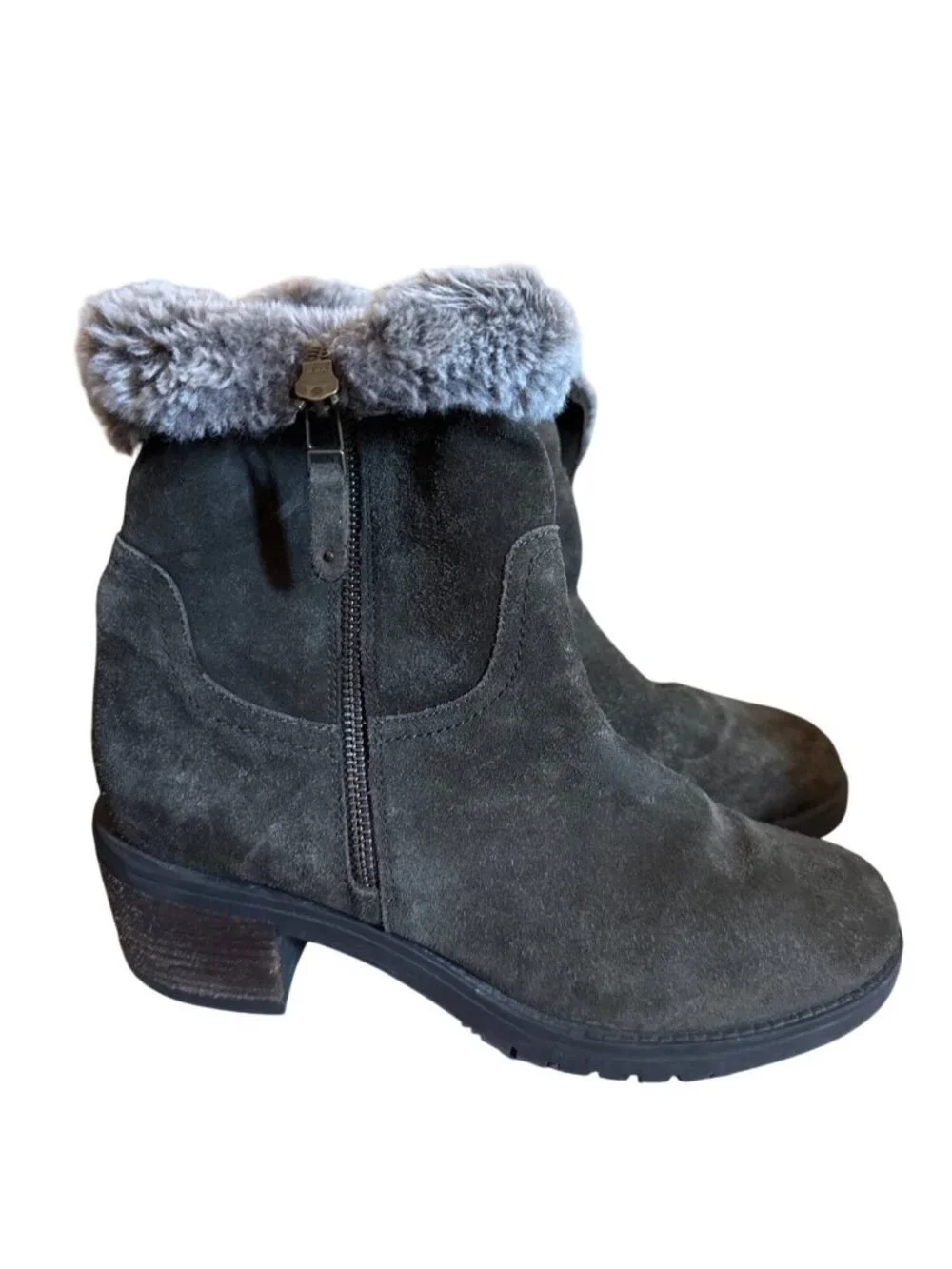 Vintage Foundry Co. jeanette Gray Suede Ankle Boots Sz 10
